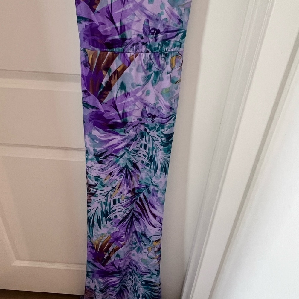 Floral Maxi Dress in Purple and Green Size Medium - Picture 4 of 8